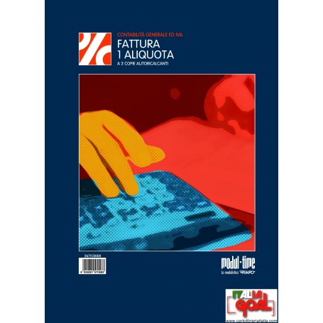 Blocco Fattura 1 Aliquota 50x2 autoricalcante A4 (21x29,7)