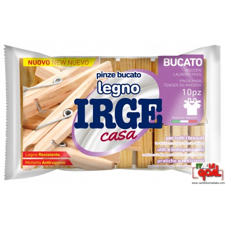 Mollette per Bucato in Legno Irge (10 Pz.)