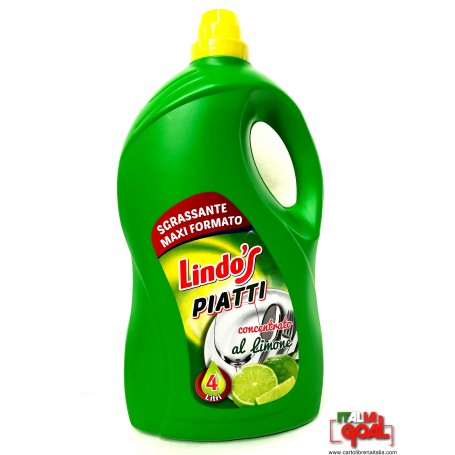 Detergente Lavapiatti Lindo's Piatti Concentrato 4Lt.