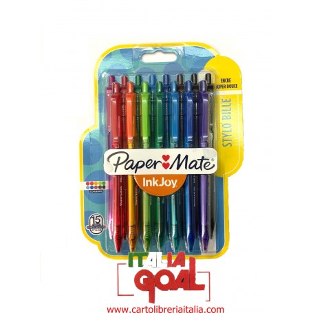 Penne Paper Mate InkJoy a Scatto (Confezione da 15)