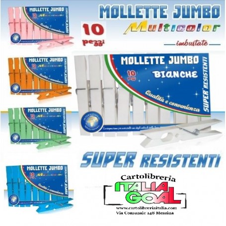 Mollette in plastica Novelplast (10 pz- Vari colori)