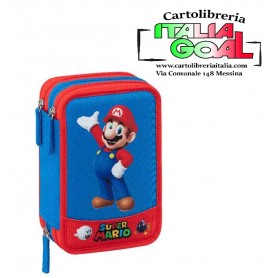 Super Mario Astuccio 3 zip con Colori Inclusi