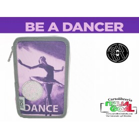 Astuccio Portacolori 3 zip Assortito - Dance