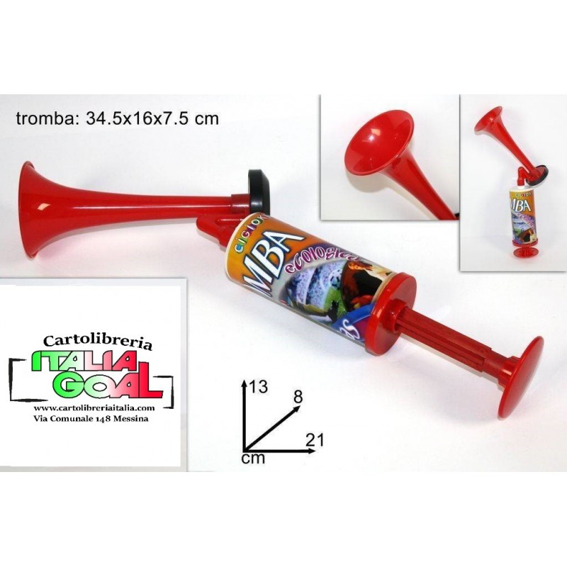 Tromba Da Stadio Ad Aria Compressa PBUSPU - Manuale, Per Tifo E Feste, Rosso - Foto 1