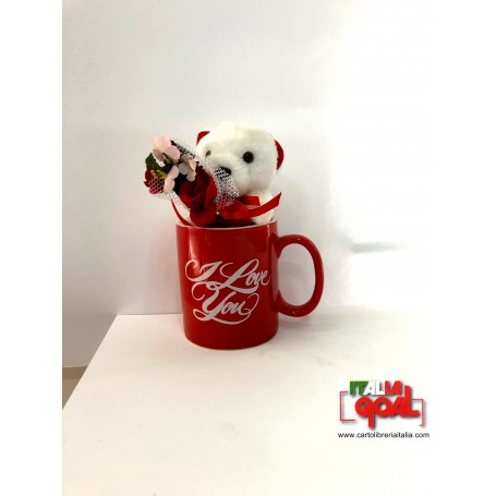 Tazza "I Love You" con Peluche